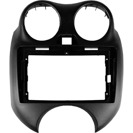 Рамка для установки в Nissan March (K13) 2010-2013 Черный шагрень (306-18)