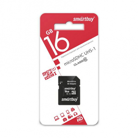 Карта памяти micro SDHC 16GB Class 10 UHS-I (БЕЗ адаптера)