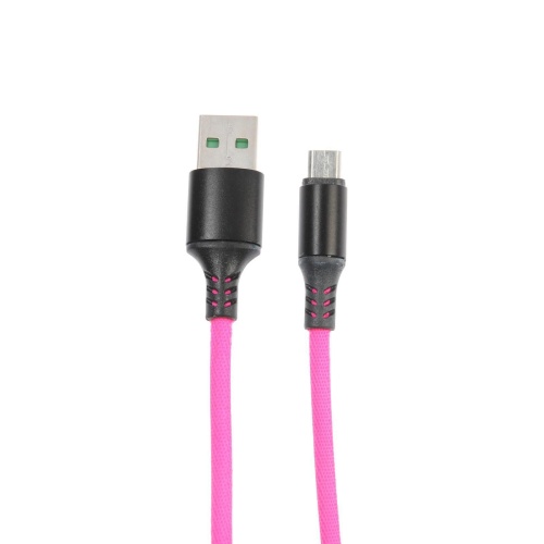Кабель SMARTBUY USB Micro в тканевой оплетке Acid, длина 1 м, мет. након. 2 А, градиент