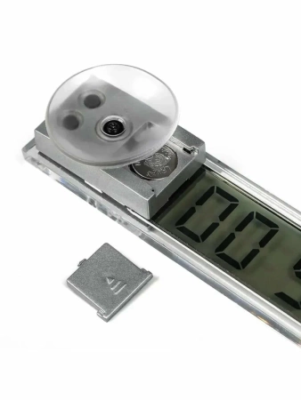 Автомобильные серебристые электронные часы K-033