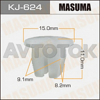 Клипса автомобильная (автокрепёж) Masuma 624-KJ