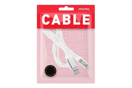 Кабель SMARTBUY USB Micro в рез.оплет. Gear, 1м. мет.након., белый