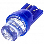 Светодиодная лампа 12V Т10 (W2,1*9,5d) синяя, без цоколя