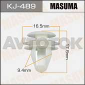 Клипса автомобильная (автокрепёж) Masuma 489-KJ