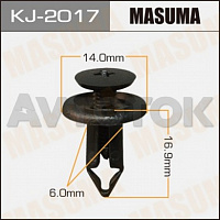 Клипса автомобильная (салонная, чёрная) Masuma 2017-KJ