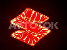 LED ХРОМ 3D Логотип Suzuki красный цвет