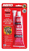 Герметик ABRO MASTERS 999 прокладок силиконовый (красный) 85г