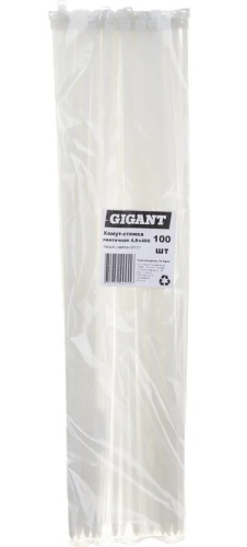 Хомут стяжка нейлон. 400/8 (100шт)  белый