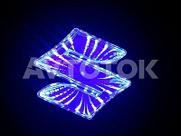 LED ХРОМ 3D Логотип Suzuki синий цвет