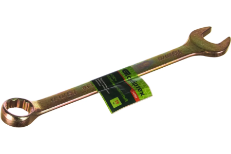 СИБРТЕХ ключ комбинированный 19мм (желтый цинк) 