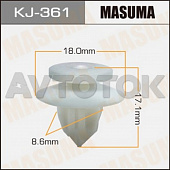 Клипса автомобильная (автокрепёж) Masuma 361-KJ