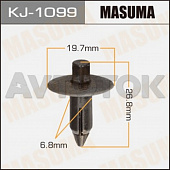 Клипса автомобильная (автокрепёж) Masuma 1099-KJ