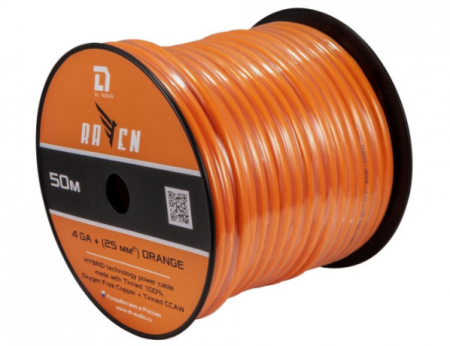 DL Audio Raven Power Cable кабель силовой 4 GA Orange