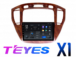 Штатная магнитола Toyota Highlander, Kluger 2000-2007 MFB дисплея (орех,для авто без монитора) TEYES X1 DSP Android 