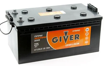 GIVER HYBRID 6CT-225 евро конус 225Ач 1500А аккумулятор GIVER HYBRID 6CT-225 евро конус 225Ач 1500А аккумулятор