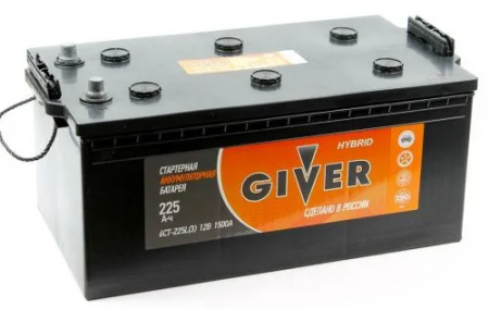 GIVER HYBRID 6CT-225 евро конус 225Ач 1500А аккумулятор