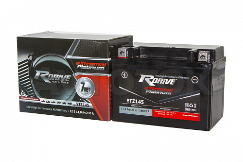Аккумулятор Rdrive eXtremal Platinum YTZ14S 11,2 а/ч п.т.230а