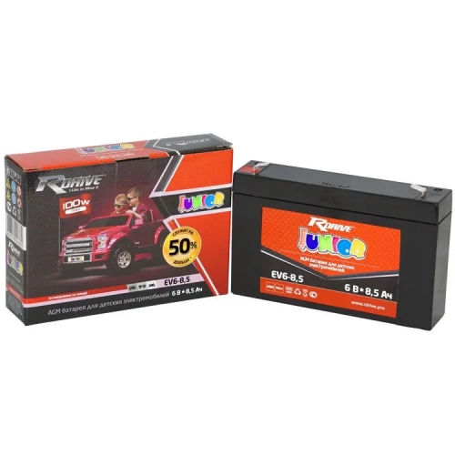 Фото аккумулятор rdrive junior ev6-8.5 8,5ач 6v  Аккумулятор RDrive Junior EV6-8.5 8,5Ач 6V