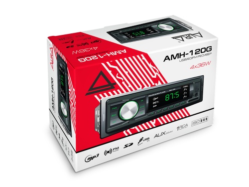 Магнитола AURA AMH-120G (1DIN)