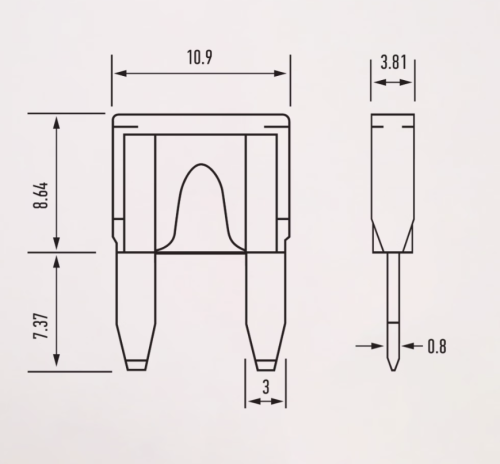 Abro masters 20А (micro) предохранитель флажковый