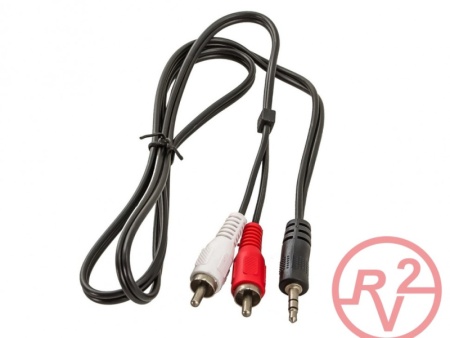 Кабель AUX AURA RCA-JA30 миниджек 3,5>2RCA, 1 метр