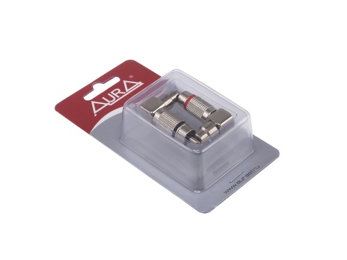 Aura RCA-P621 RCA коннектор угловой длинный, 6 мм вход, (2 шт)
