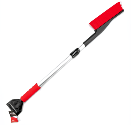 Щетка-скребок для снега и льда ISKY 90-120 см с мягкой ручкой, телескопическая