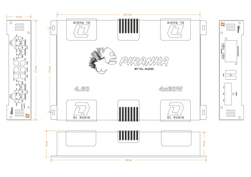  DL Audio Piranha 4.60 усилитель
