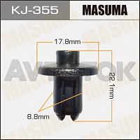 Клипса автомобильная (автокрепёж) Masuma 355-KJ