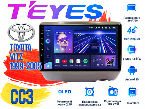 Штатная магнитола Toyota Vitz (1999 - 2005) TEYES CC3 DSP Android