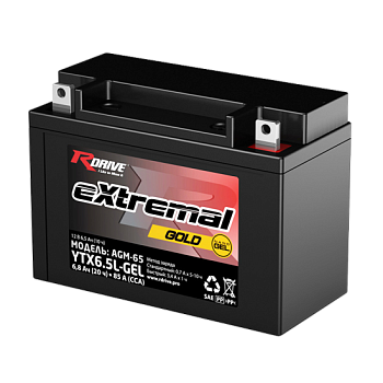 Аккумулятор Rdrive eXtremal Gold YTX6,5L-GEL 6,5Ач 85а