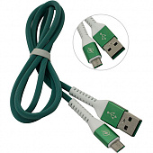 Кабель SMARTBUY USB Micro в TPE оплет. Flow3D, зеленый