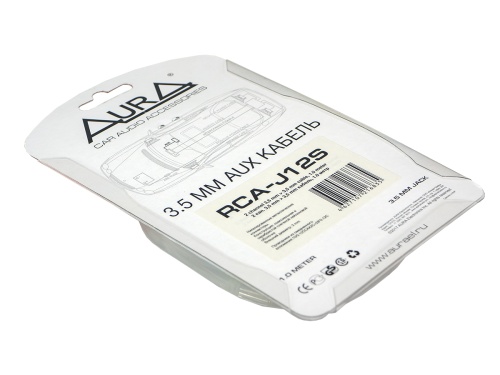 Aura RCA-J12S Кабель AUX миниджек, 3,5,>3.5 mm, серебристый 1 метр