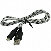 Кабель SMARTBUY USB - 8pin NYLON, 1 м, белый