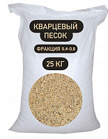 Песок кварцевый фракция 0.4-0.8/25 кг РК-3
