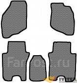 Ковры салонные Honda Fit+гибрид (2 ряд раздельный) (2013-) пр.р.