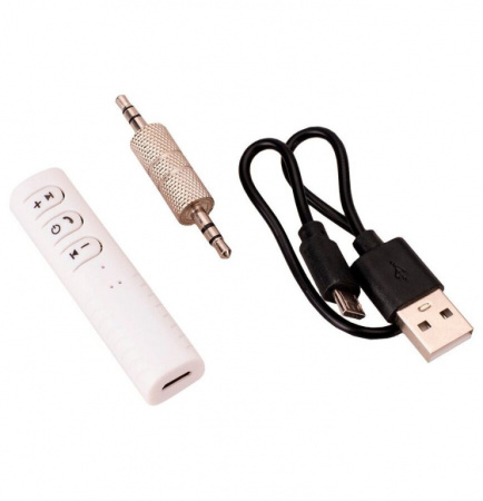 Bluetooth-адаптер AURA ABT-902W AUX 3.5mm mini jack, белый