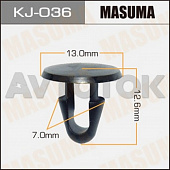 Клипса автомобильная (автокрепёж) Masuma 036-KJ