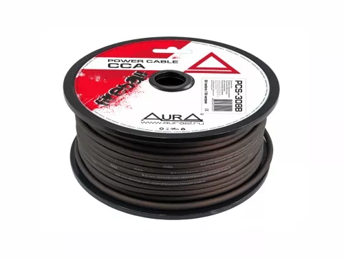 Aura PCS-308B кабель силовой черный 8GA (50 м) (с характеристиками)