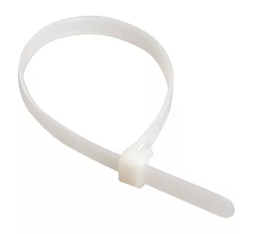 Хомут стяжка нейлон. 350/8 (100шт) белый Хомут стяжка нейлон. 350/8 (100шт) белый