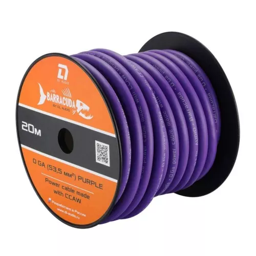 DL Audio Barracuda Power Cable кабель силовой 0 GA Purple (20m)