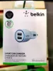 ЗУ в прикуриватель "Belkin" (2xUSB micro usb 1.2метр белый) 48810