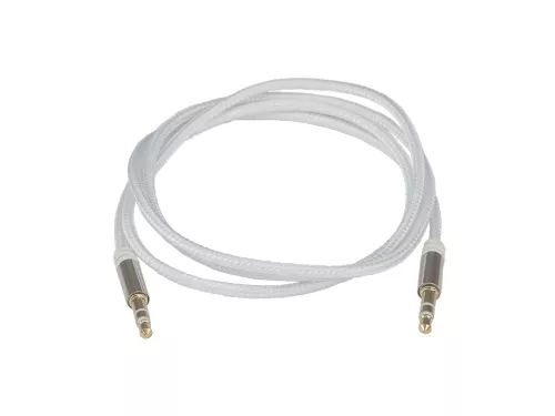 Aura RCA-J12S Кабель AUX миниджек, 3,5,>3.5 mm, серебристый 1 метр