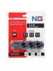 Разветвитель прикуривателя NG 3 ВЫХОДА +1 USB, 60 W, 2.1А, 12/24В,  ПЛАСТИК