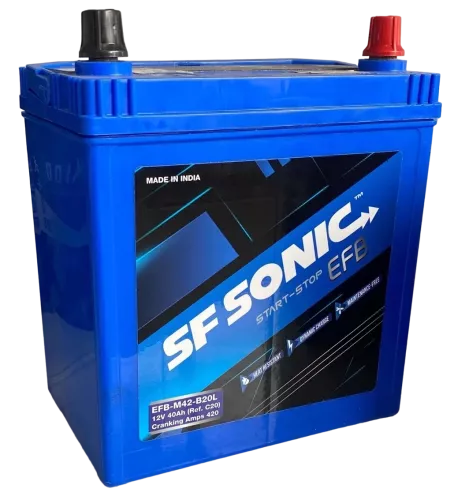 SF SONIC EFB 6СТ-40.0 (42B20L) тонкл. кл. 40Ач 400А аккумулятор автомобильный SF SONIC EFB 6СТ-40.0 (42B20L) тонкл. кл. 40Ач 400А аккумулятор автомобильный