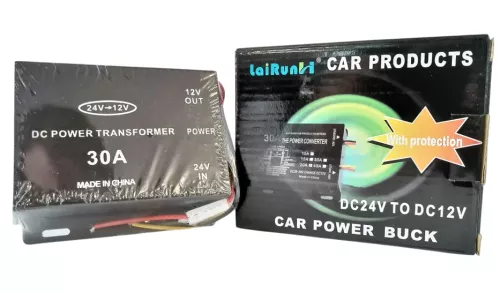Преобразователь напряжения - инвертор LaiRun 24v-12v 30A