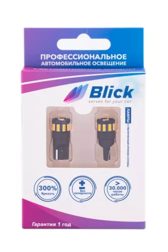 Лампа светодиодная Blick T10(W5W)-2FT10-R Красный 2шт Лампа светодиодная Blick T10(W5W)-2FT10-R Красный 2шт