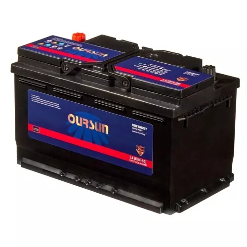 Oursun DIN L4 (DIN-80) 80Ач 710 А аккумулятор автомобильный Oursun DIN L4 (DIN-80) 80Ач 710 А аккумулятор автомобильный