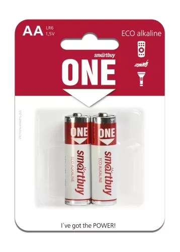 Батарейка Smartbuy ONE LR6/2B (24/240)  (SOBA-2A02B-Eco) 2шт