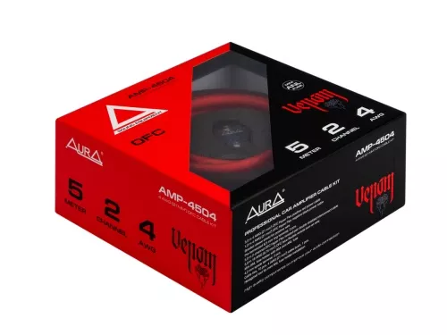 Aura AMP-4504  комплект кабелей для усилителя 2x4AWG 5 метров Aura AMP-4504  комплект кабелей для усилителя 2x4AWG 5 метров